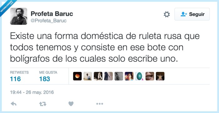 ruleta rusa,bolígrafos,escribir