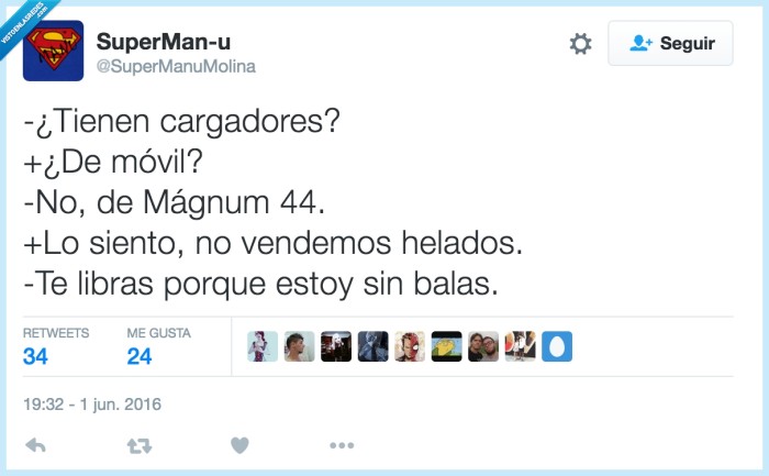 cargador,balas,móvil,helados,magnum