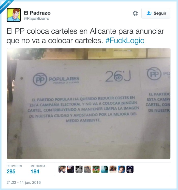 lógica,papeles,PP,colgar
