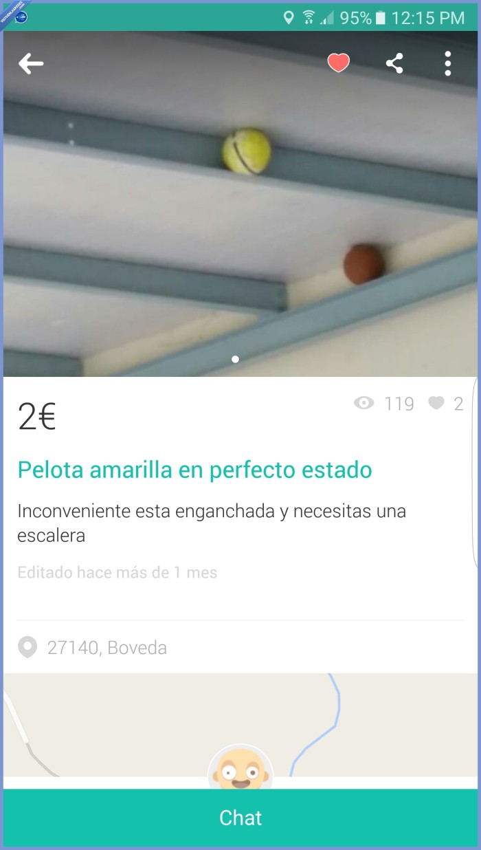 wallapop,pelota,atascada
