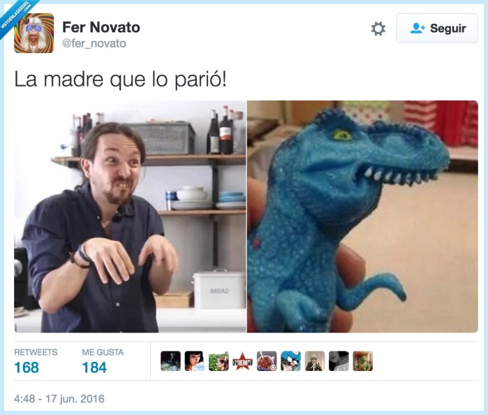 pablo,podemos,dinosaurio