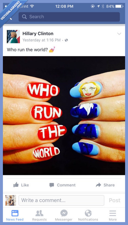 hillary clinto,uñas,who runs the world