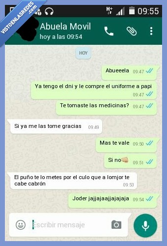 abuela,respuesta,contestación