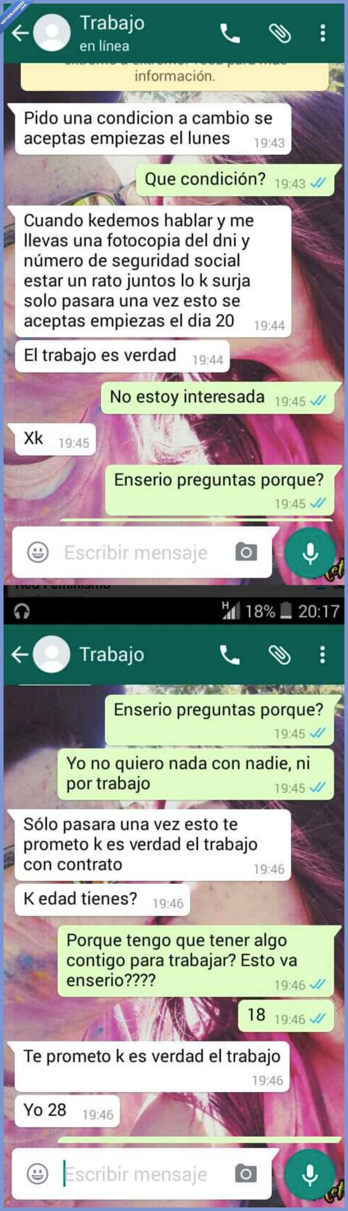 trabajo,entrevista,abuso