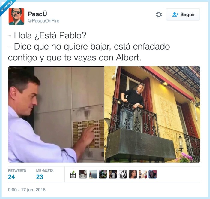 pedro sánchez,interfono,madre,que baje