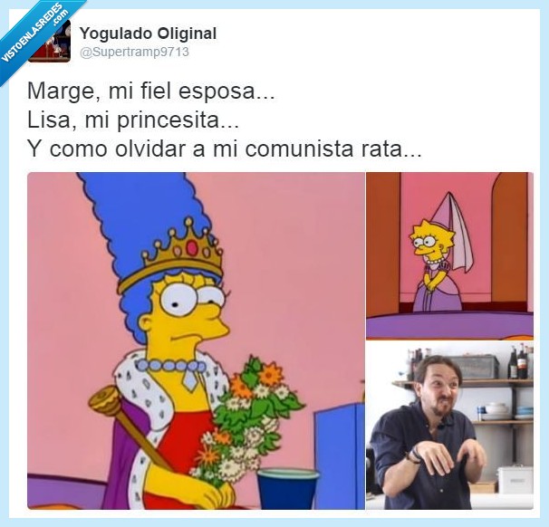 Pablo Iglesias,Podemos,los Simpson,niño rata