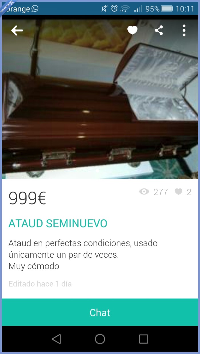 ataud,venta,wallapop