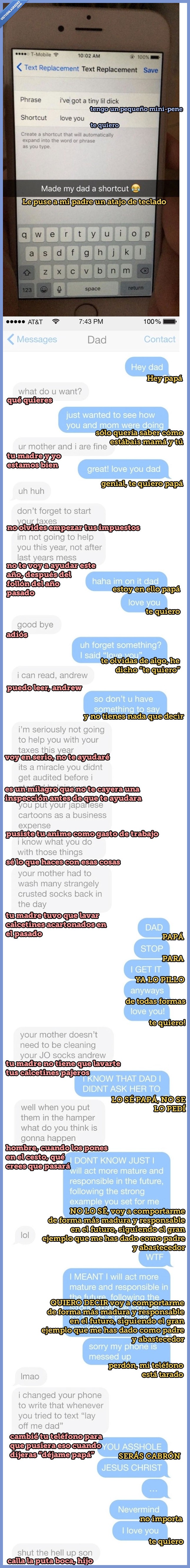 padre,hijo,atajo de teclado