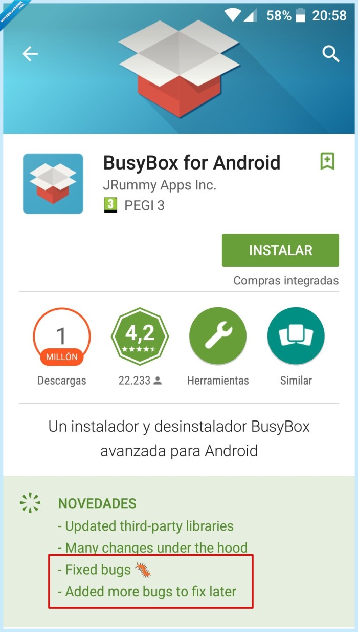app,aplicación,bugs,errores