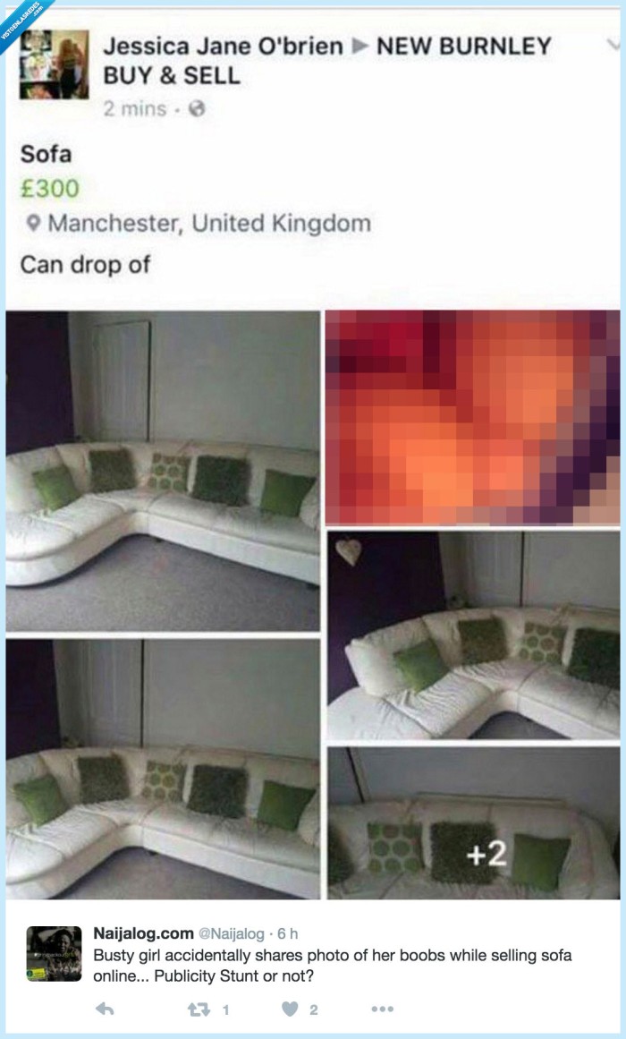 foto,venta,sofá,chica,despiste,lolas