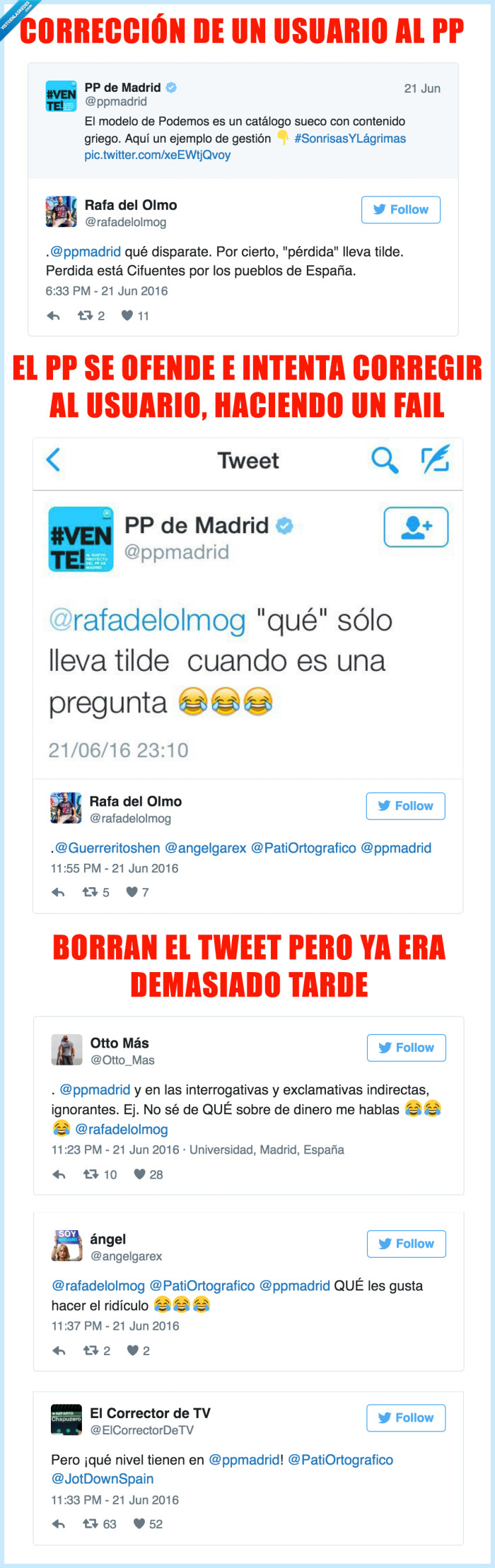 446399 - La lección de ortografía fallida del PP de Madrid en Twitter