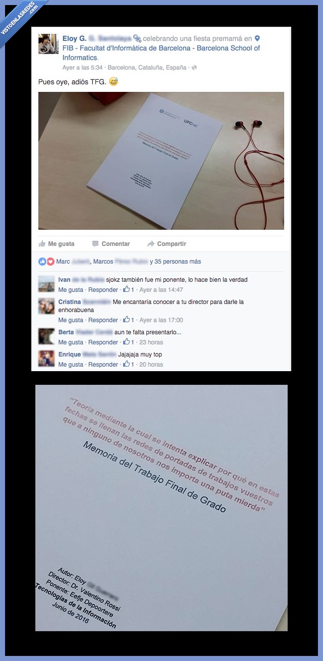 trabajo final de grado,troll se nace,facebook,título