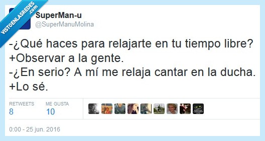 observar,ducha,gente