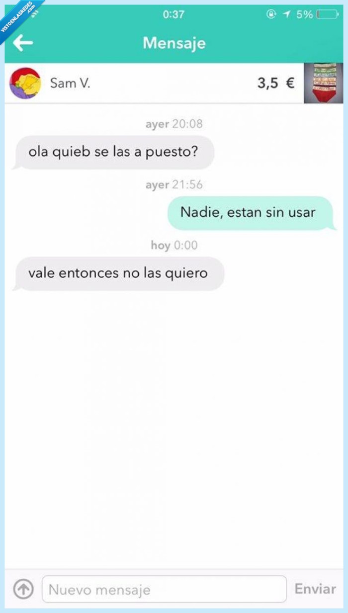 wallapop,wallapuff,bragas,sin usar