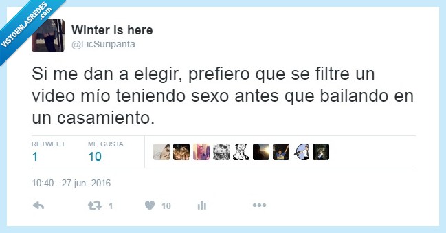 Casamiento,video prohibido