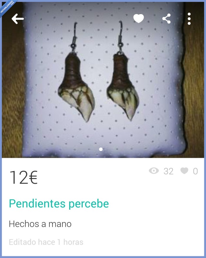 percebes,pendientes,wallapop