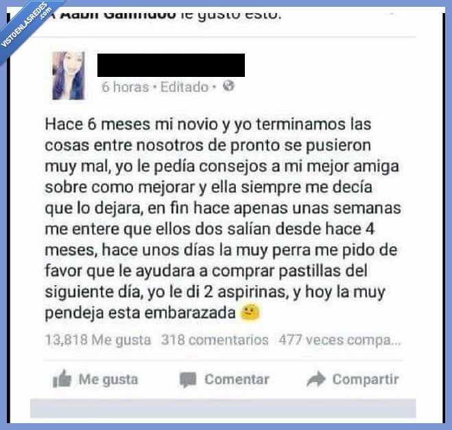 Estados,venganza,vendetta,aspirina para dos,embarazo