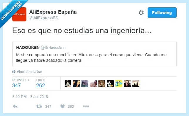 AliExpress,ingeniería,curso,mochila