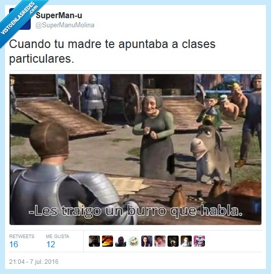 shrek,burro,clases,madre