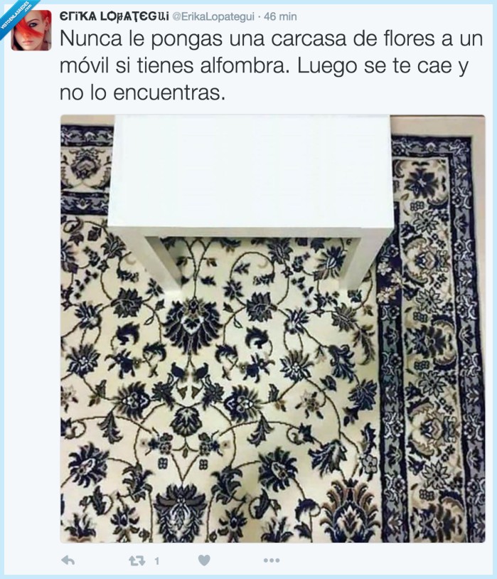 447461 - Encuentra el móvil en esta alfombra, por @ErikaLopategui