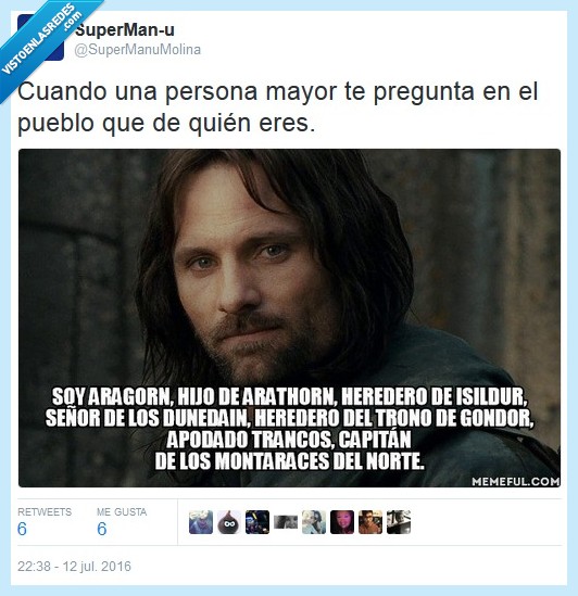 el señor de los anillos,aragorn,pueblo,persona mayor