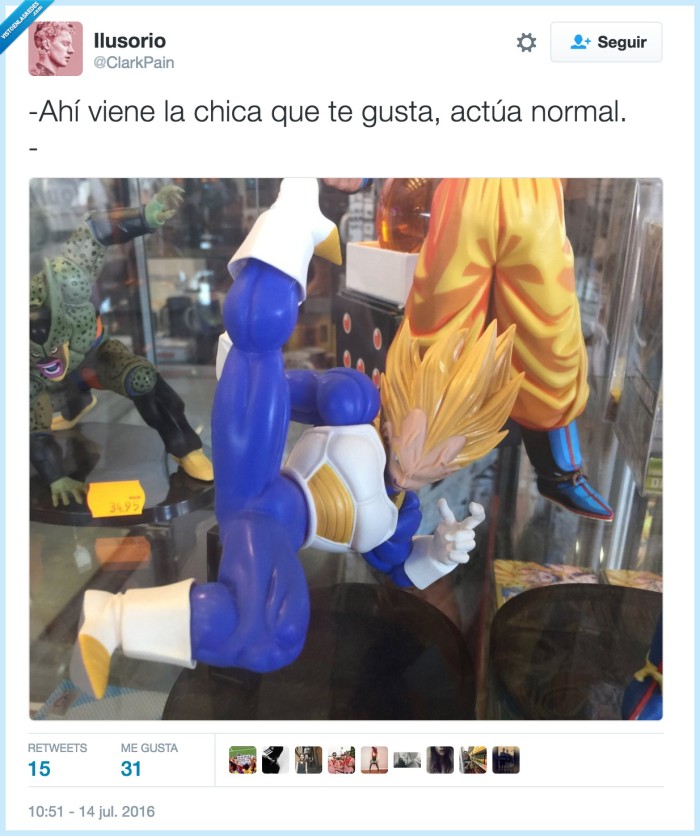 actuar normal,vegeta,dragonball