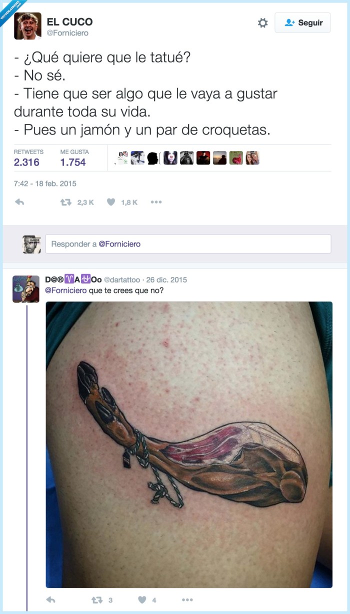 tatuaje,croquetas,jamón