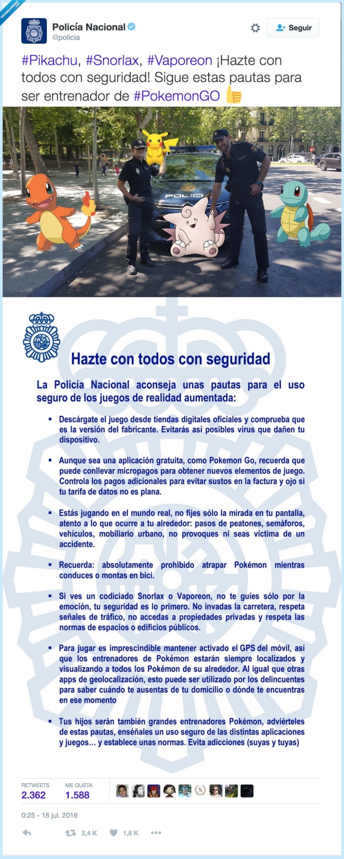 policía,pokémon go,normas