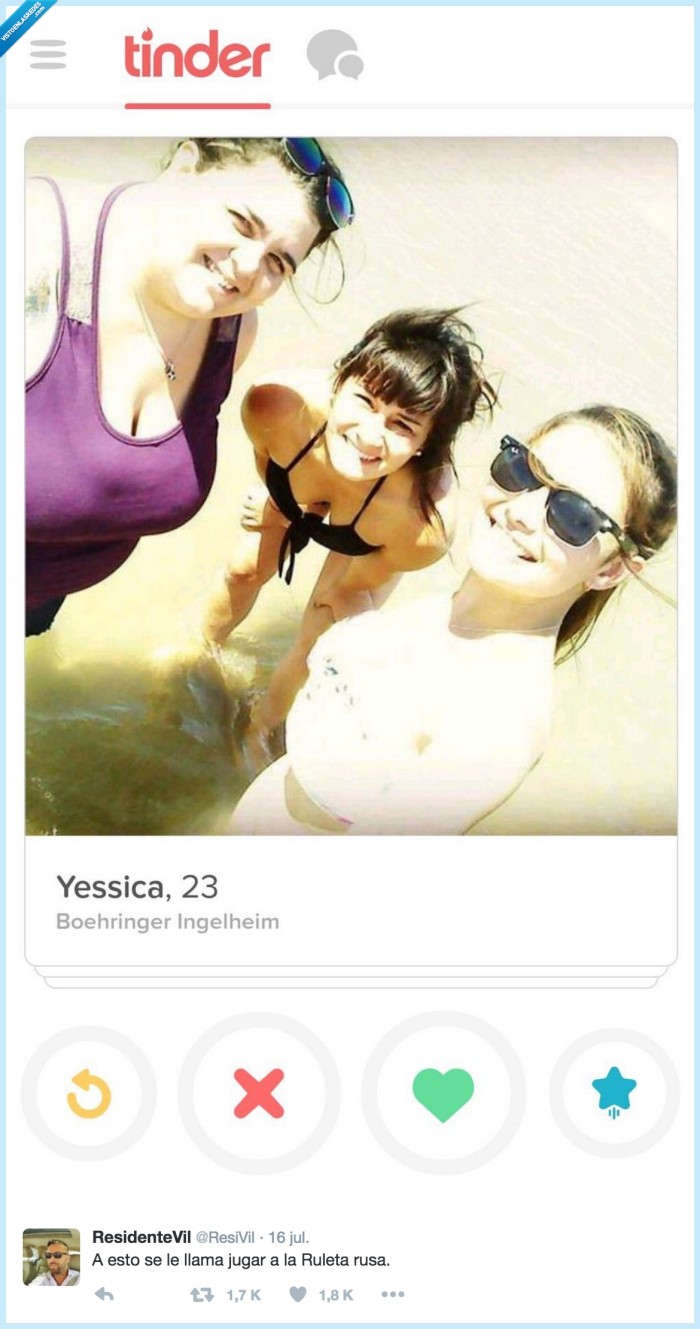 ruleta rusa,tinder,ligar,riesgo