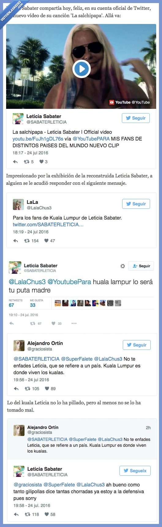 leticia sabater,fail,kuala lumpur,insulto