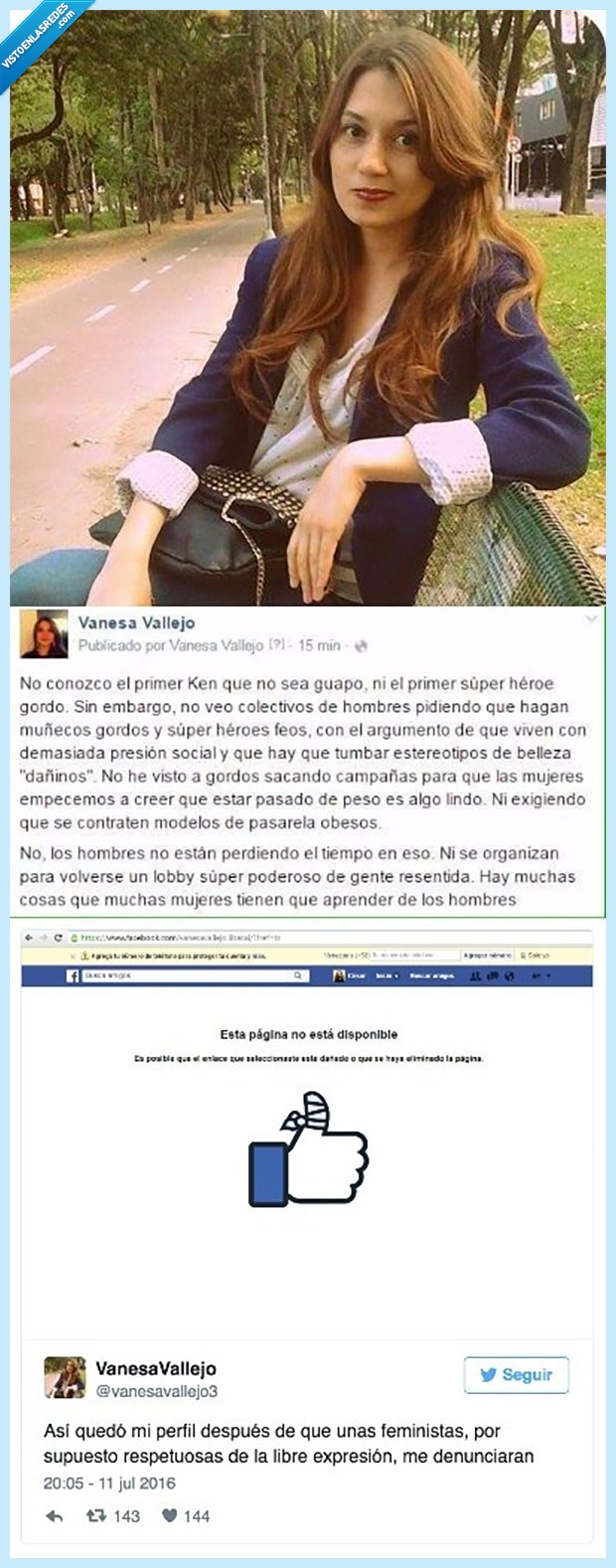 antifeminista,mensaje,facebook,cerrar