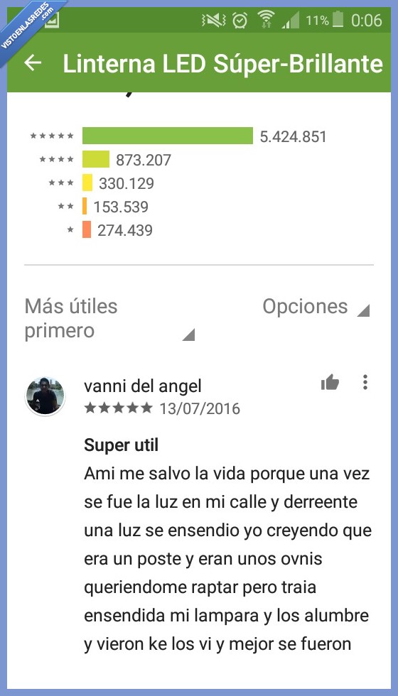 review,app,linterna,luz,ovnis