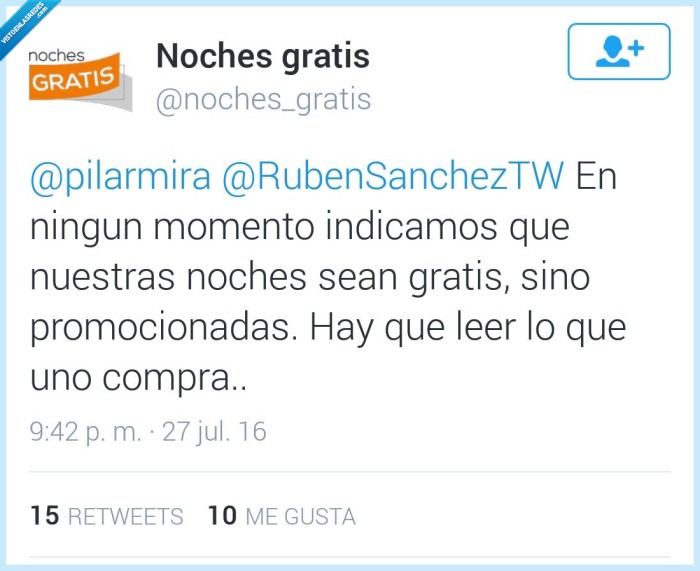 estafa,noches gratis,tongo