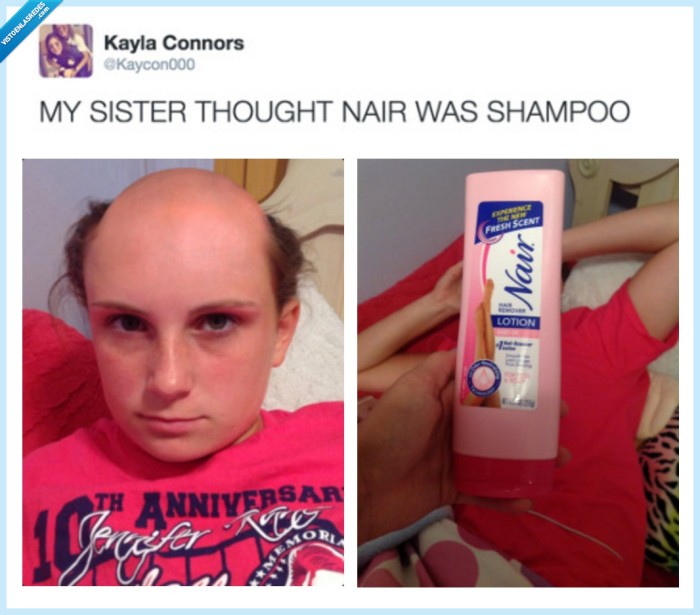 champú,fake,crema depilatoria,calva