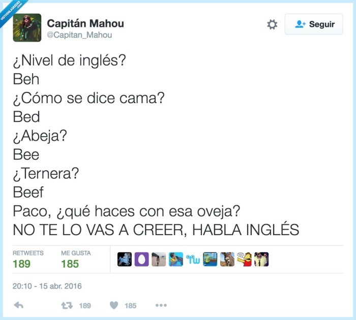 oveja,inglés,beh