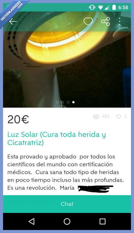 wallapop,luz solar,curanderos