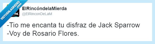 Disfraz,Rosario Flores,Jack Sparrow,twitter