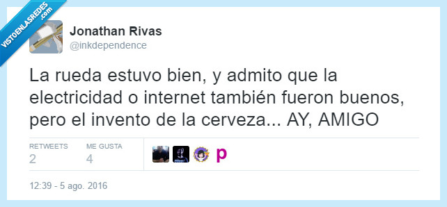 invento,cerveza,rueda