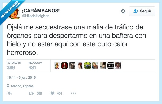 secuestro,calor,bañera,hielo