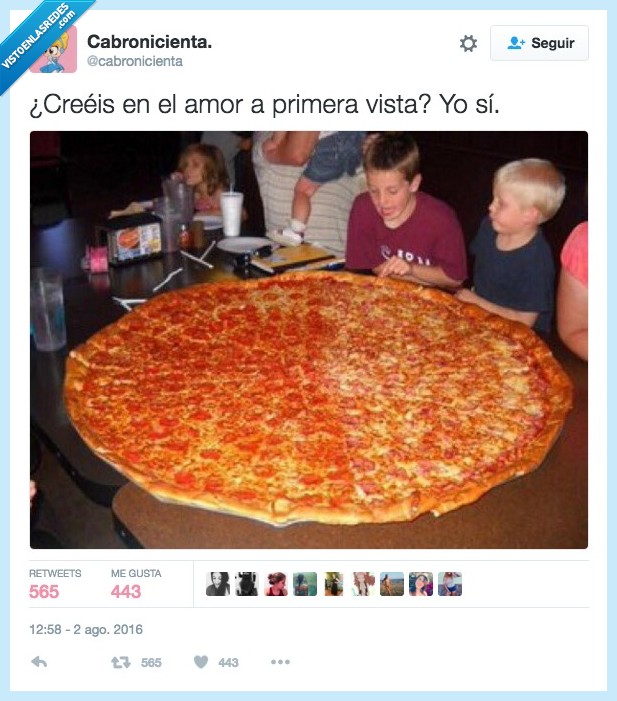 pizza,amor,primera vista