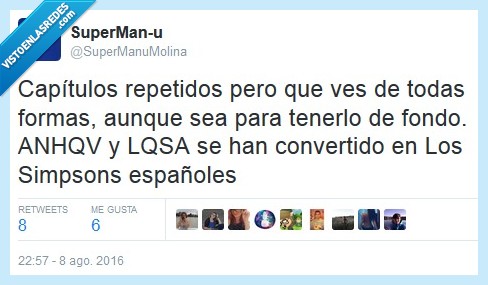 aquí no hay quién viva,la que se avecina,los simpsons,capítulos