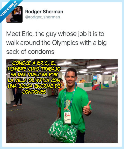 preservativos,juegos olímpicos,repartidor