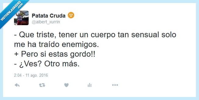 Gordo,critica,twitter,enemigo,cuerpo,sensual