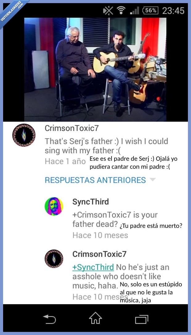 youtube,serj tankian,padre,bari arakeel,música,muerto,cantar