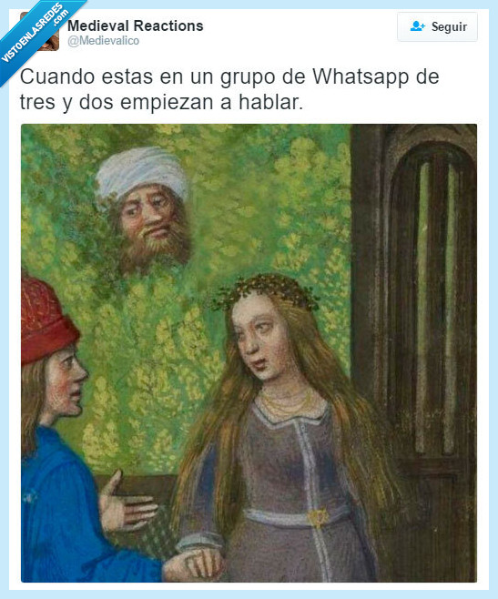 grupo,whatsapp,tres,dos,trio,hablar,ignorar,mirar