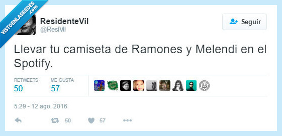 camiseta,ramones,melendi,spotify