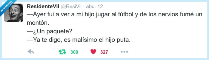 Fútbol,fumar,paquete