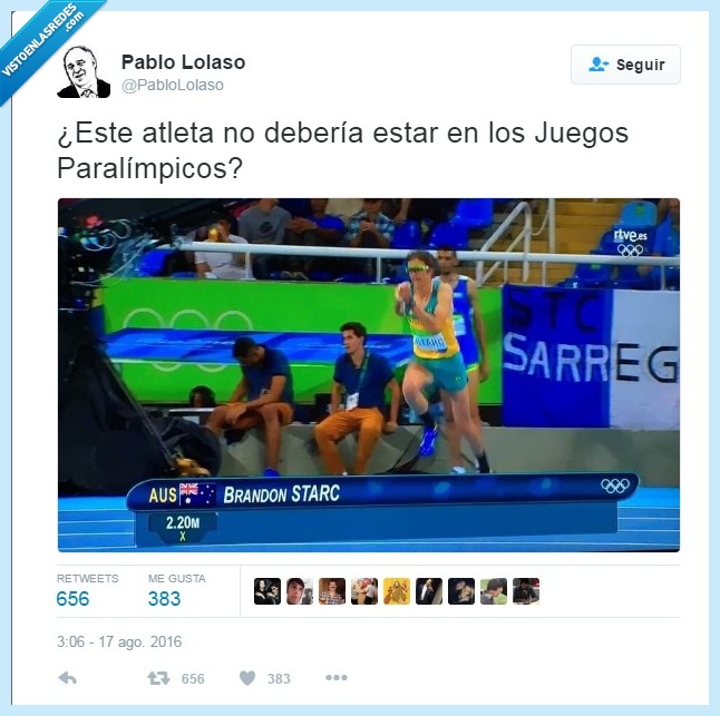 juegos olimpicos,rio2016,stark,starc,juego de tronos,paralímpico