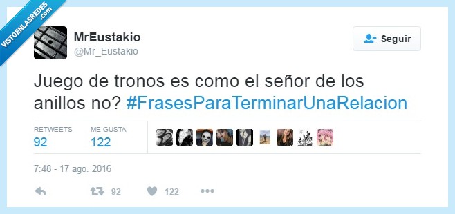 juego de tronos,similitud,similares,twitter,relacion,fin,señor de los anillos