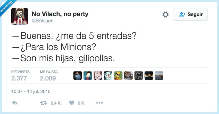 entradas,cine,hijas,minions